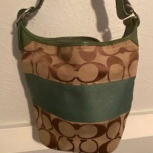 Coach - Hobo Bag with Green Stripe